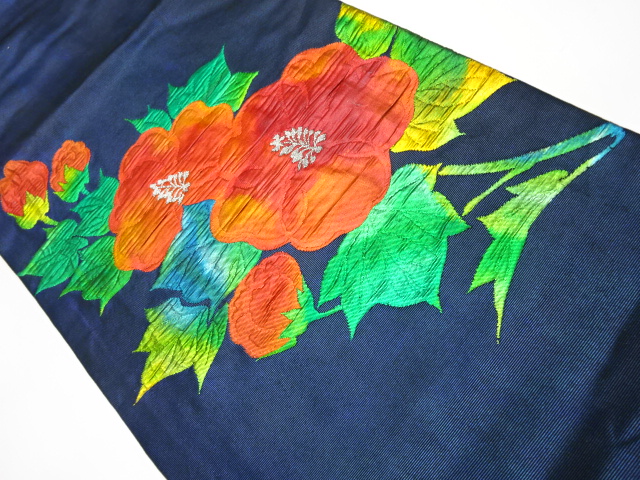 JAPANESE KIMONO / VINTAGE NAGOYA OBI / WOVEN FLOWER